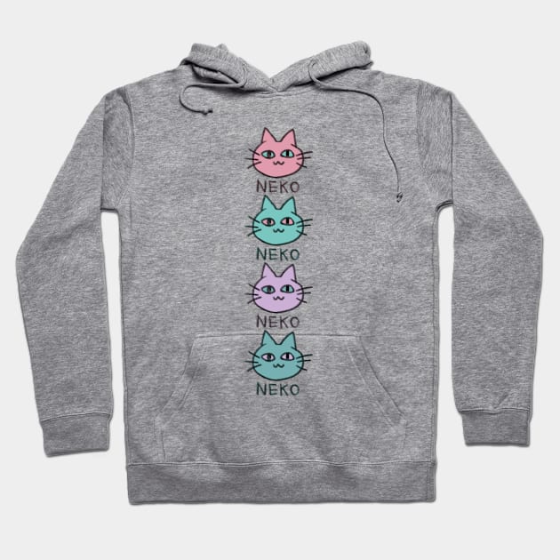 Cute Cat Doodle Pattern Hoodie by ZodaZoup